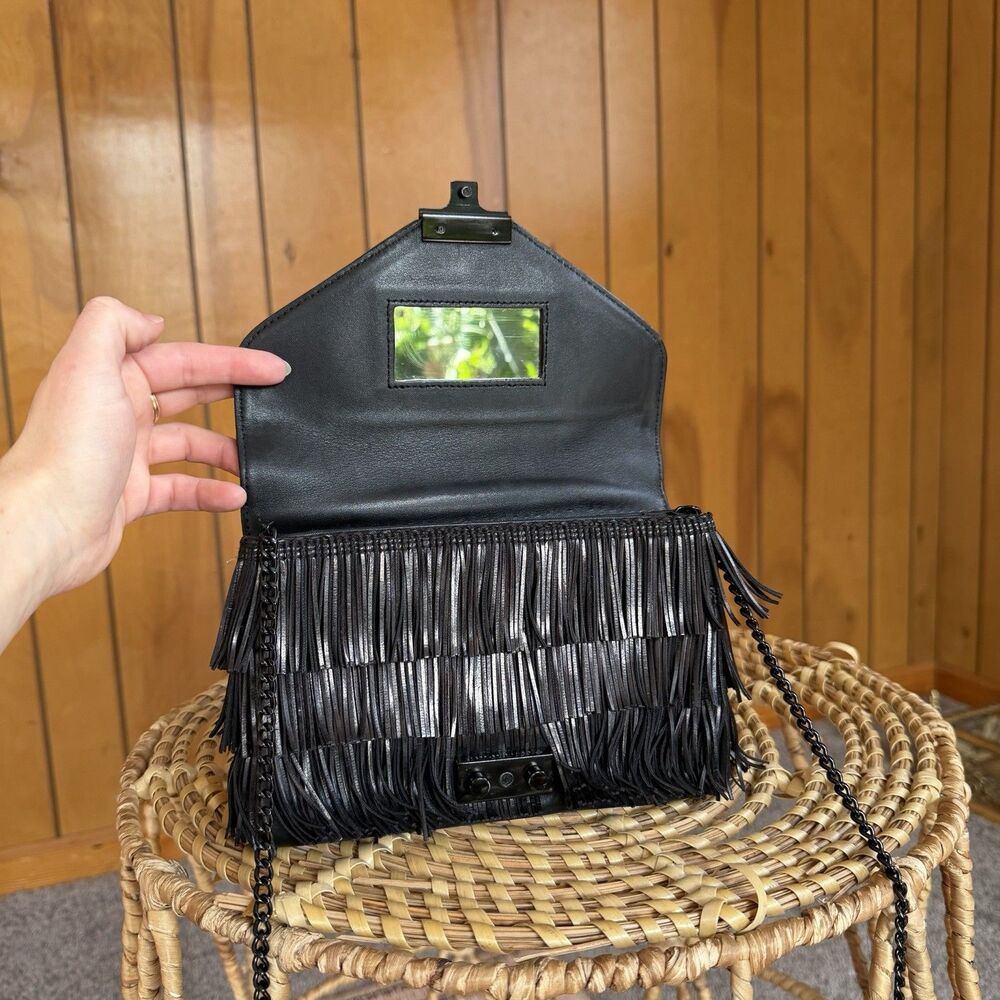 Loeffler Randall Black Fringe Crossbody Bag - Picture 6 of 15
